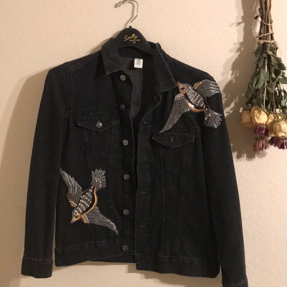 Black denim jacket